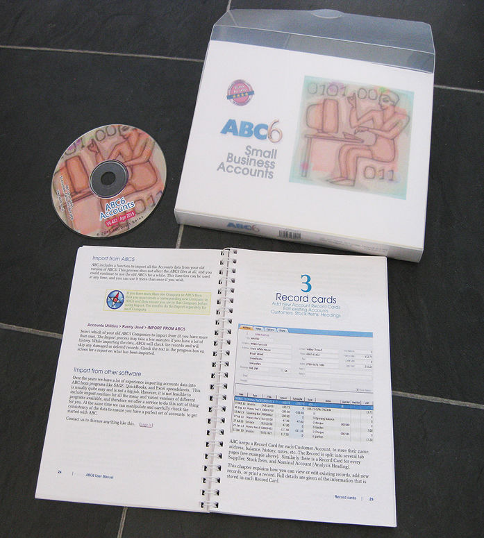 image of ABC6 accounts software packaging