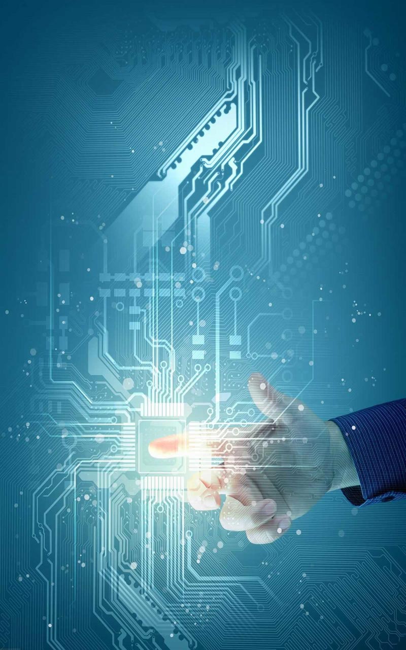 Abstract image of computer circuit board illustrating FAQ for ABC accounts